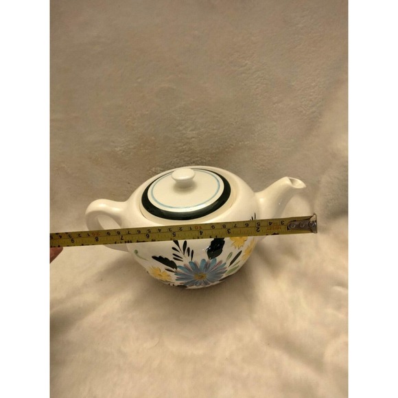 Vintage Stangl Hand Painted Floral Teapot Denmark - Picture 11 of 11